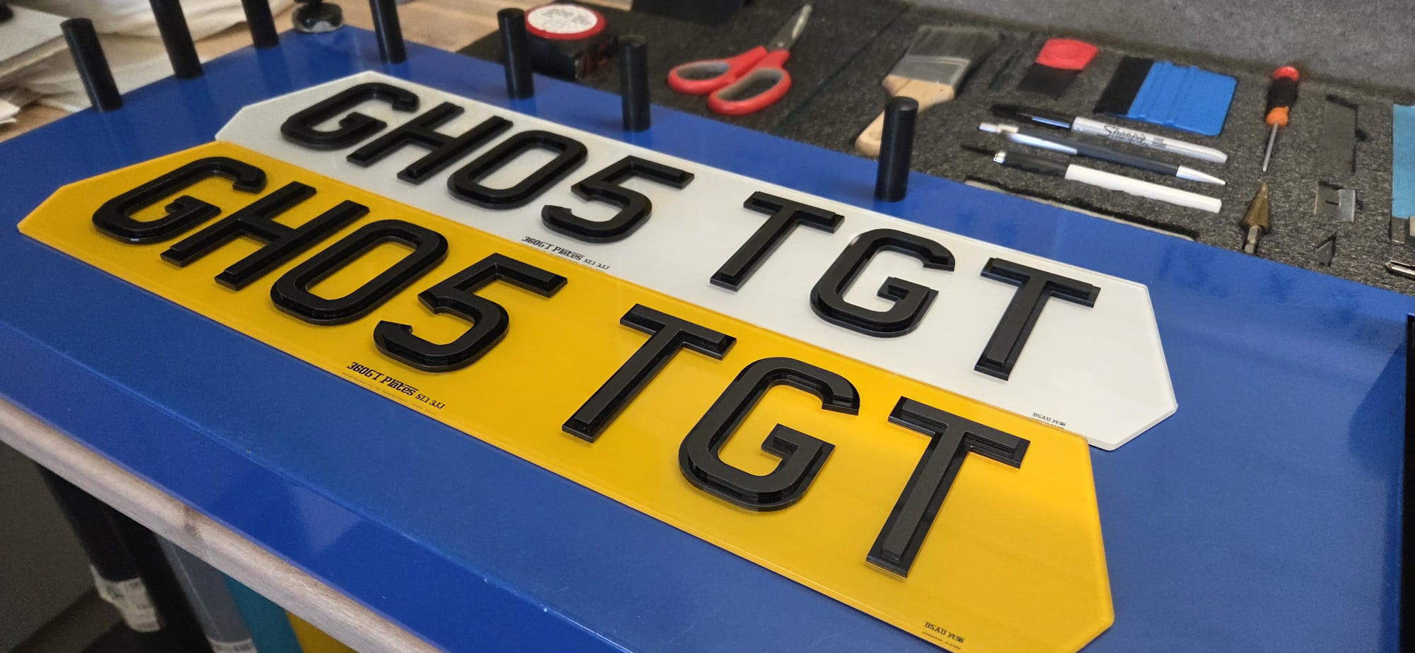 4D Shadow Number Plates